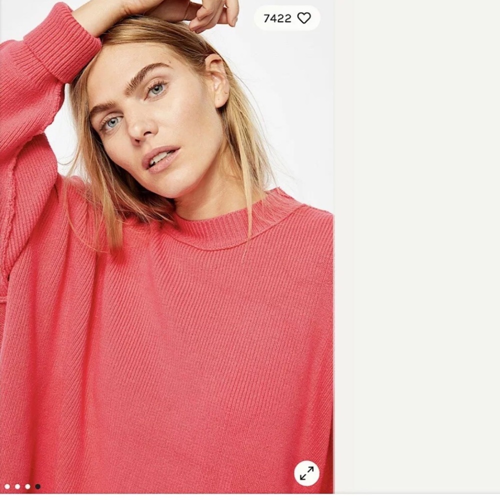 Free People NWT Easy Street Pink Tunic Sweater - Picture 4 of 4